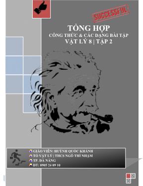 Tổng hợp công thức & các dạng bài tập Vật lý 8 - Tập 1